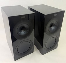 KEF R3 Meta Bookshelf Speakers (Pair) - Gloss Black - Read picture