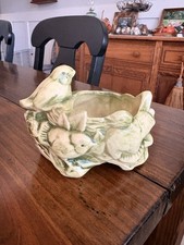 Vtg McCoy Ceramic Birds Nest Planter 5