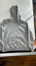 Nike Men's Gray Pullover Hoodie Size M Fleece Kangaroo Pocket Logo picture