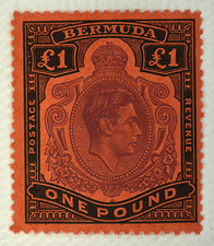 BERMUDA SCOTT #128 KGVI MH OG, 1938-53 picture