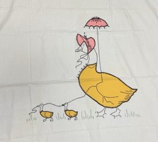 Vintage Handmade Applique Mother Goose & Babies Crib Blanket 49” x 33” picture