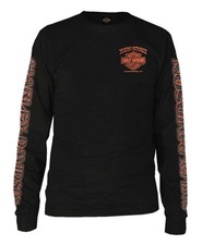 Harley-Davidson Men's Eagle Piston Long Sleeve Crew Shirt, Black 30299947 picture