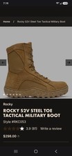 Rocky S2V Boot, Steel Toe, Coyote, Size: 14M / 14R picture