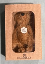 2002 Steiff Club Bear Cinnamon Mohair Mini Teddy with Tag and Box picture