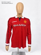 Manchester United 1999-00 Home Soccer Long Sleeve Jersey BECKHAM #7 Umbro picture