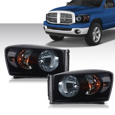 FOR 2007-2009 Dodge Ram Headlight Assembly 2 Pack Compatible with 2006-2008 Dod picture