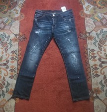 Dsquared2 Cool Guy Jeans Size 52 Distressed Paint Blue Denim picture