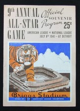 1941 All Star Signed/Auto (20) Program 10 HOFers Feller Williams JSA 195272 picture