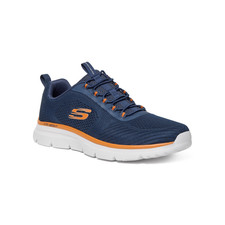 Skechers Men's Burns 2.0 Slip-On Athletic Shoe, Wide Width Available Navy/Orange picture