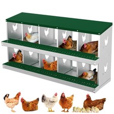 Heavy-Duty Rustproof Metal Chicken Nesting Boxes Roll Away Laying Box for Hens picture