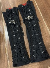Vintage Hot Topic Tripp NYC  Arm Warmers Punk Emo  Whimsigoth Lace Up  Halloween picture