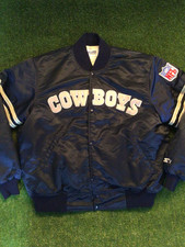 Vintage authentic Dallas Cowboys starter satin bomber jacket XXL 2xl picture