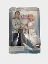Disney Store Cinderella Prince Charming Wedding Doll Set New in Box picture