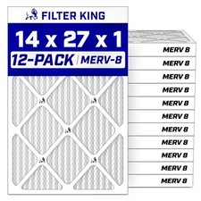 Filter King 14x27x1 Air Filter MERV 8, AC Furnace Filters (12-Pack) picture