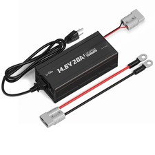 LiTime 14.6V 20A AC-DC Smart Charger for 12V Lithium LiFePO4 Battery-Refurbished picture