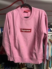 FW15 SUPREME BOX LOGO CREWNECK SWEATSHIRT HEATHER PINK SIZE M MEDIUM 2015 picture