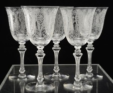 Set of 5 Tiffin Franciscan Elegant June Night 7 7/8 Inch Water Goblets EX  COND picture