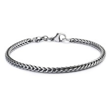 Trollbeads Foxtail Bracelet Chain Sterling Silver 925 Choose Size No Clasp picture