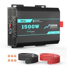HQST 1500W Pure Sine Wave Inverter 12V to 120V with 3000W Surge & GFCI Protectio picture