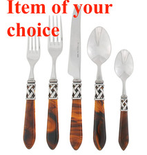 VIETRI BUGATTI ALADDIN TORTOISE ACRYLIC STAINLESS STEEL YOUR CHOICE FLATWARE NEW picture