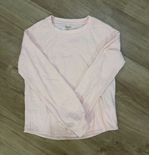 Calia by Carrie Underwood Pink Textured Long Sleeve Crew Neck Top Women's XS picture