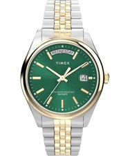 Timex Women's Legacy 36mm Watch - Two-Tone Bracelet Two-Tone/Green/Two-Tone picture