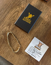 Hawaii Rope Chains 14K Yellow Gold Heavy Link Bracelet 7.5”, 3.3mm, 9.9grams  picture