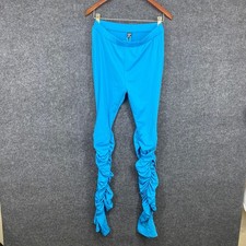 SHEIN SXY Women Blue Stacked Ruched High Waist Leggings Size L sw210831876061 picture