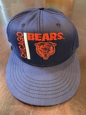 Vintage Delong Chicago Bears Navy SnapBack Hat EUC picture