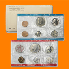 1971 U.S. Mint Set ~ 11 Coins ~ P & D ~ Uncirculated Government Packaging OGP picture