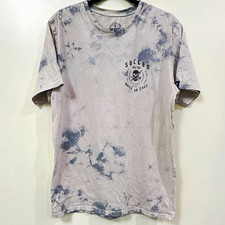 Sullen Art Co. Premium Collective Men's Gray Tie Dye Skull Graphic Tee L picture