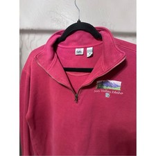 Vintage Suttons Sportswear Sun Valley Idaho Quarter Zip Pullover Pink Medium picture
