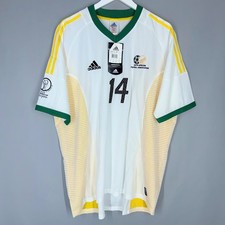 BNWT SOUTH AFRICA 2002 2003 HOME FOOTBALL SHIRT WORLD JERSEY ADIDAS #14 NOMVETHE picture