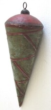 ANTIQUE ADVERTISEMENT TRADE SIGN ICE CREAM CONE  11.25 INCH . picture