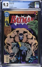 PRIMO:  BATMAN #497 NEWSSTAND 1st print BANE breaks back DC 1993 NM- 9.2 CGC picture