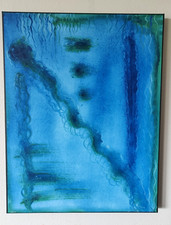 11x14 Signed 2026 Abstract Deep Ocean Inspired Original Painting Canvas Unframed picture