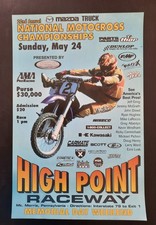 Vintage AMA High Point Motocross Racing Poster 1998 Jeremy McGrath Yamaha picture