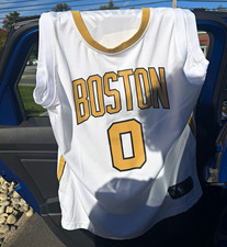 Fanatics NBA Boston Celtics Jayson Tatum #0 White/Gold/Black Jersey XL picture