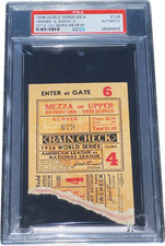 1936 World Series Game 4 Ticket 