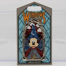 B1 Disney Parks LE Pin Windows of Magic Sorcerer Mickey Fantasia picture