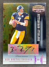 2005 Donruss Gridiron Gear BEN ROETHLISBERGER Steelers Signature Foil Auto SP 25 picture