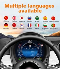 Digital LCD Instrument Cluster Speedometer Virtual Cockpit For Fiat 500 2007-24 picture