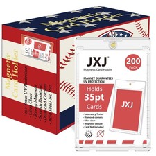 [200ct Magnetic Card Holder] - 35pt Thick Card Case Protector For Baseball picture