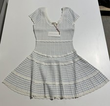 NWT LoveShackFancy Elisavette Sailor Stripe Stretch Knit Mini Dress MSRP $425 picture