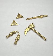 Custom Ninjago 4 Golden Elemental Weapons picture