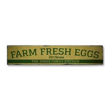 Farm Fresh Eggs, Custom Family Name - Rustic Distressed Wood Sign picture