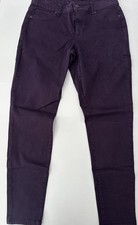 Maurices Women’s Purple Tapered Leg Skinny Pants Stretch Casual Mid Rise Size L picture