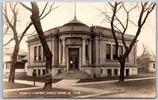RPPC Public Library EAGLE GROVE Iowa IA VINTAGE Real Photo Postcard picture
