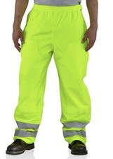 NWT Carhartt Men's Tall High-Visibility Class E Waterproof Pant, Brite Lime SZ L picture