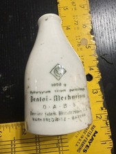 EMPTY Antique Apothecary Dental Mercury Glass Stoneware Medicine Bottle Germany picture